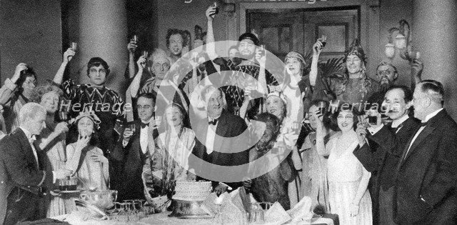 The cast from A Midsummer Night's Dream, the Green Room, Drury Lane Theatre, London, 1926-1927. Artist: Unknown