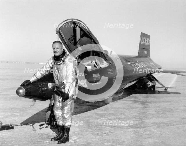 Pilot Neil Armstrong and X-15 #1, 1960. Creator: NASA.