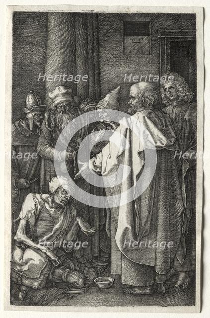 Peter and John Healing the Cripple at the Gate of the Temple, 1512. Creator: Albrecht Dürer (German, 1471-1528).