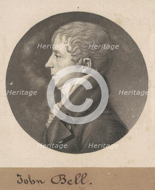 John Bell, 1808. Creator: Charles Balthazar Julien Févret de Saint-Mémin.