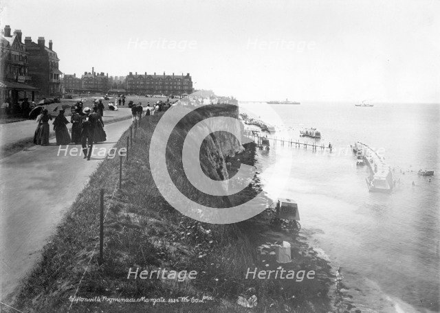 The promenade at Cliftonville, Margate, Kent, 1890-1910. Artist: Unknown