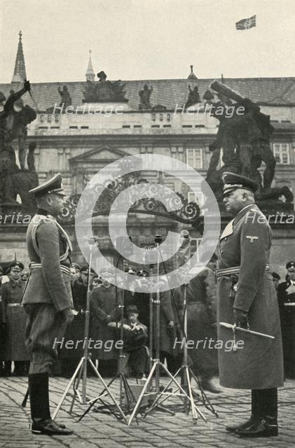 'The Occupation: Herr Neurath at the Prague Castle', 1939, (1947).  Creator: Unknown.