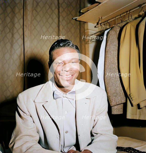 Portrait of Nat King Cole, Paramount Theater, New York, N.Y., ca. Nov. 1946. Creator: William Paul Gottlieb.