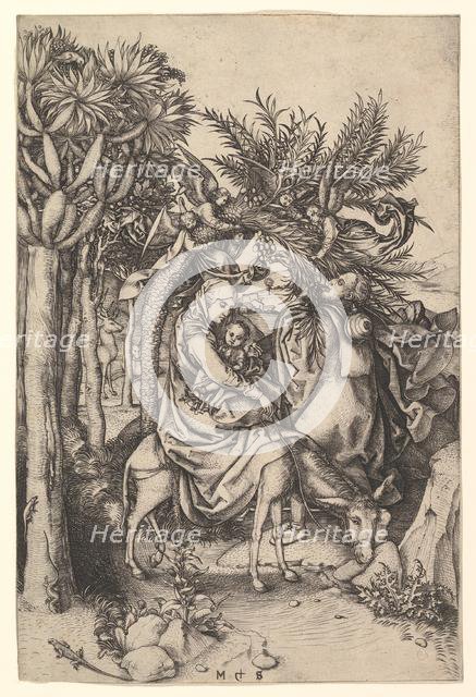 Rest on the Flight into Egypt, ca. 1435-1491. Creator: Martin Schongauer.