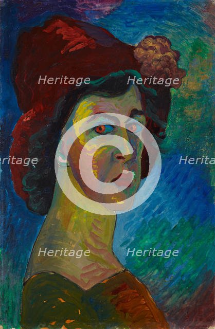 Self-Portrait. Artist: Verefkin, Marianne, von (1860-1938)