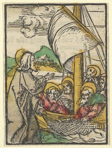 The Second Draught of Fishes by Saint Peter, from Das Plenarium, 1517. Creator: Hans Schäufelein the Elder.