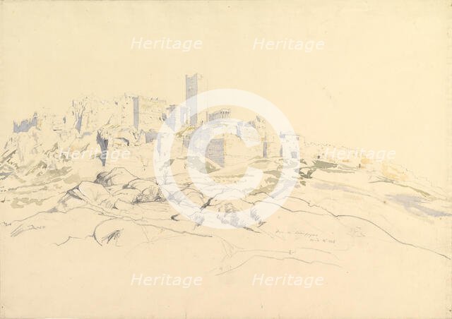 The Acropolis from the Areopagus, Athens, April 24, 1846. Creator: Thomas Hartley Cromek.