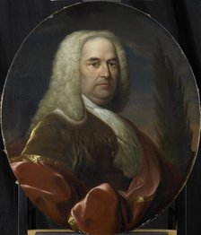 Portrait of Hugo du Bois, Director of the Rotterdam Chamber of the Dutch East India Company, elected Creator: Dionys van Nijmegen.