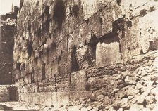 Jérusalem, Enceinte du Temple, Côté Ouest, Heit-el-Morharby, 1854. Creator: Auguste Salzmann.