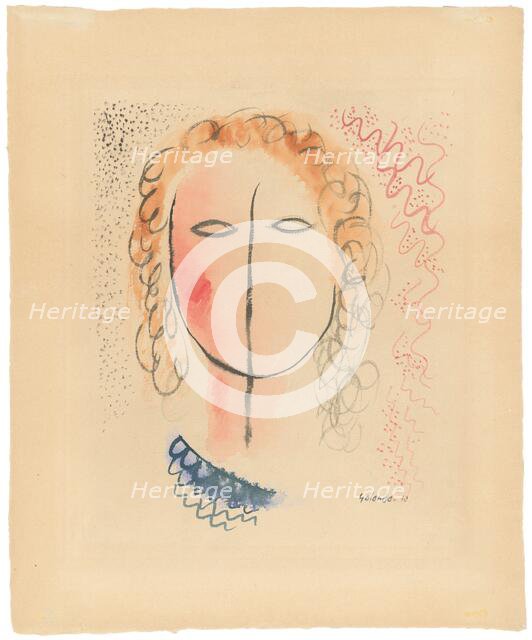 Girl's head, 1930. Creator: Mikulas Galanda.