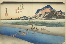 Odawara: The Sakawa River (Odawara, Sakawagawa), from the series "Fifty-three Statio..., c. 1833/34. Creator: Ando Hiroshige.