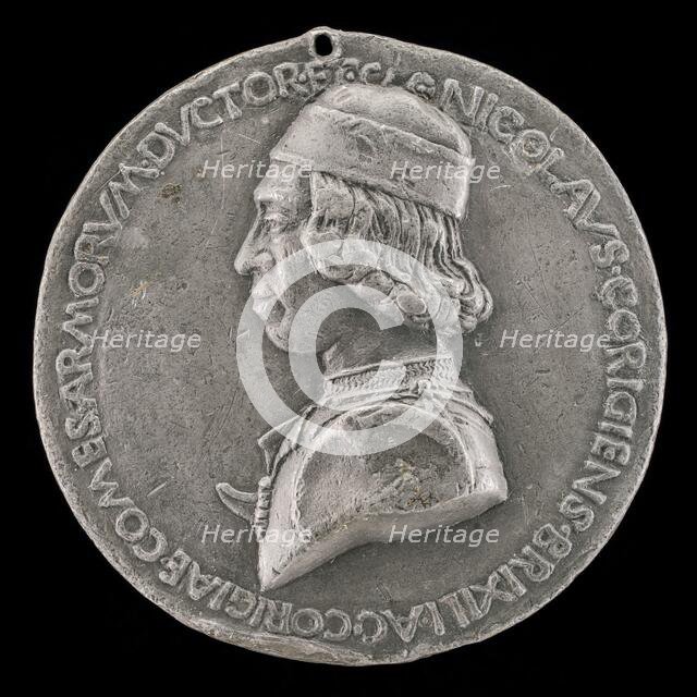 Niccolò da Correggio, 1450-1508, Count of Brescello 1480 [obverse], c. 1480. Creator: Sperandio Savelli.