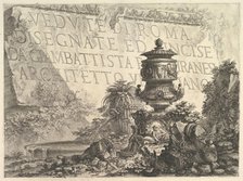 Frontispiece (Title page), 1748. Creator: Giovanni Battista Piranesi.