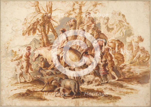 Jacob's Return, ca 1647-1651. Artist: Castiglione, Giovanni Benedetto (1610-1665)