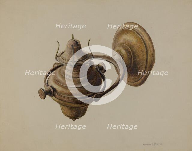 Binnacle Lamp, 1938. Creator: Herman O. Stroh.