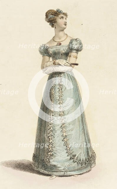 Fashion Plate (Dinner Dress), 1825. Creator: Rudolph Ackermann.