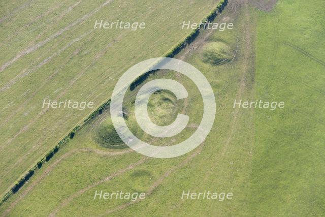 Three barrow clump round barrow cemetery, Winterbourne Poor Lot, Dorset, 2015. Creator: Historic England Staff Photographer.