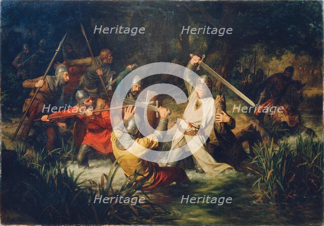 Rudolf of Habsburg in mortal danger, 1872. Creator: Löffler-Radymno, Leopold Edler von (1827-1898).