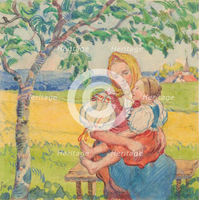 18.- In mommy's arms, 1932. Creator: Gustav Mally.