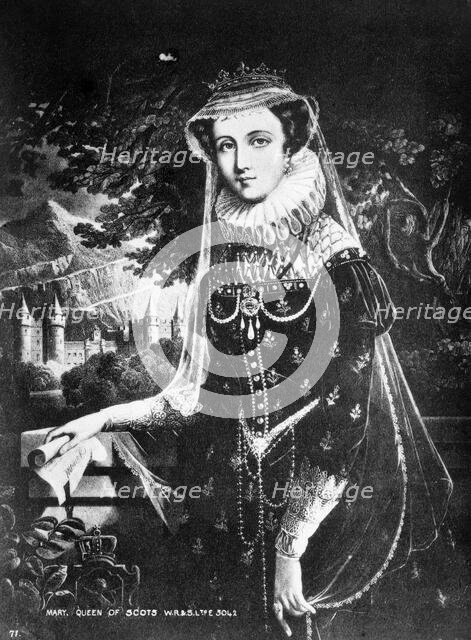 Mary, Queen Of Scots portrait. Creator: Unknown.