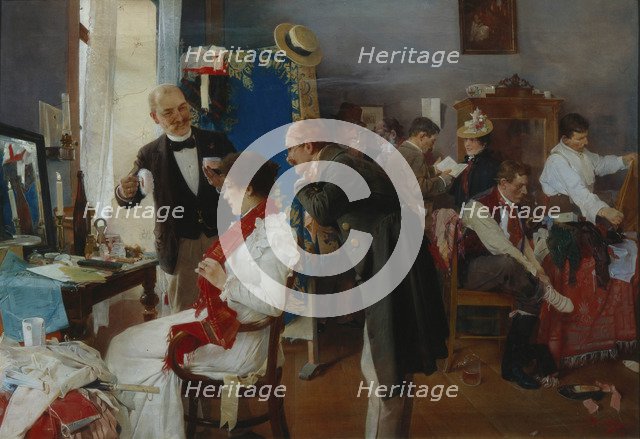 In the Dressing Room, End of 19th cen.. Artist: Douba, Josef (1866-1928)