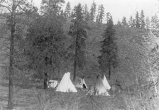 A hill camp, c1910. Creator: Edward Sheriff Curtis.
