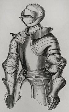 15th century flat armour, French, 1877.  Creator: Unknown.