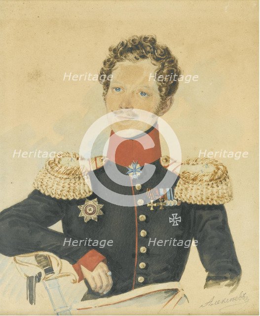 Portrait of Yegor Fyodorovich Meiendorf (1794-1879). Artist: Alexeyev, N.M. (active First Half of 19th cen.)