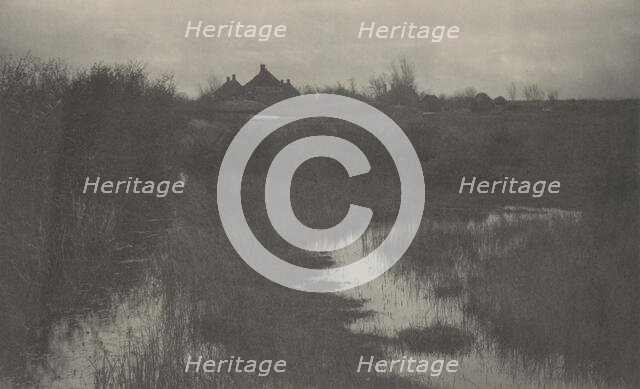 The Fringe of the Marsh, 1886. Creators: Dr Peter Henry Emerson, Thomas Frederick Goodall.