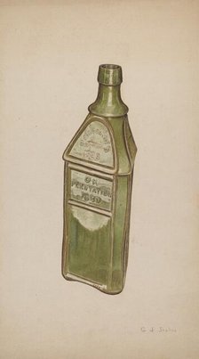 Whiskey Bottle, c. 1941. Creator: Gerald Scalise.