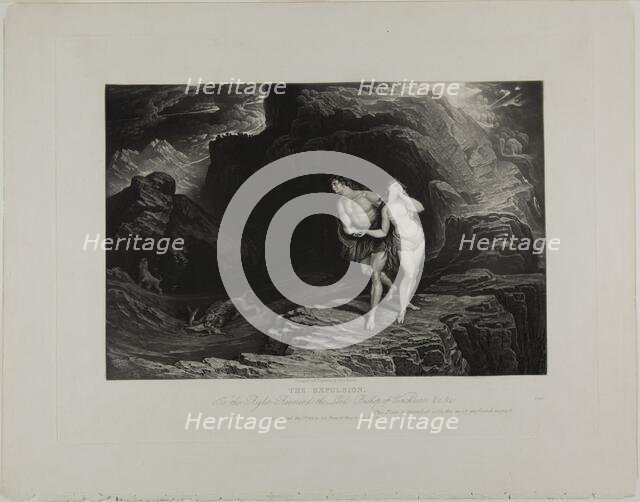 The Expulsion, from Illustrations of the Bible, 1831. Creator: John Martin.