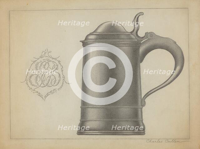 Pewter Tankard, c. 1936. Creator: Charles Cullen.