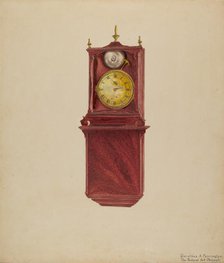 Wall Clock Antique, c. 1938. Creator: Jordan E..