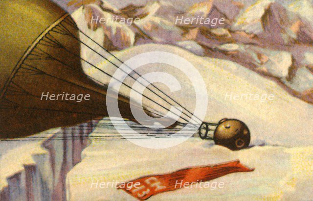 Piccard's altitude research balloon lands in the Alps, 1931, (1932). Creator: Unknown.