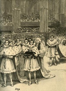 Coronation of King William IV: the royal procession, Westminster Abbey, London, 1830 (c1890). Creator: Unknown.