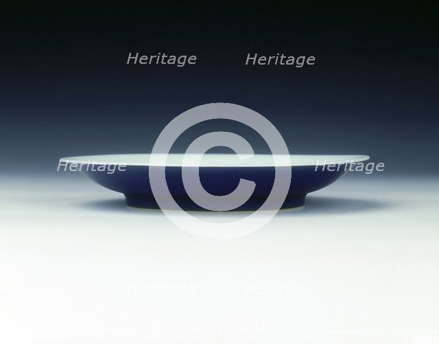 Sacrificial blue-backed saucer, Yongzheng period, Qing dynasty, China, 1723-1735. Artist: Unknown