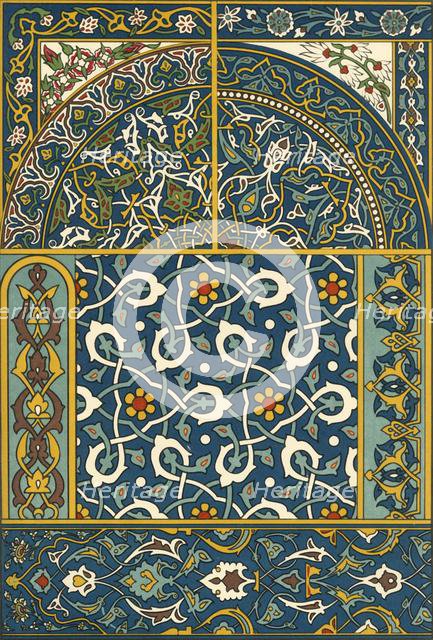 Turkish glazed ceramic designs, (1898). Creator: Unknown.