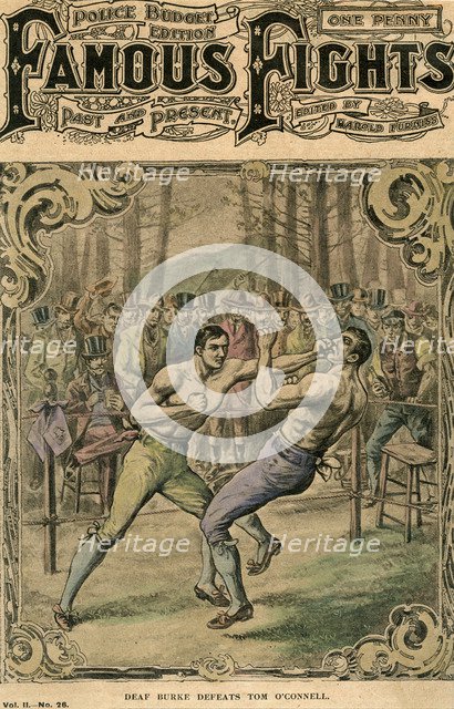 'Deaf Burke defeats Tom O'Connell', 1837 (late 19th or early 20th century). Artist: Unknown