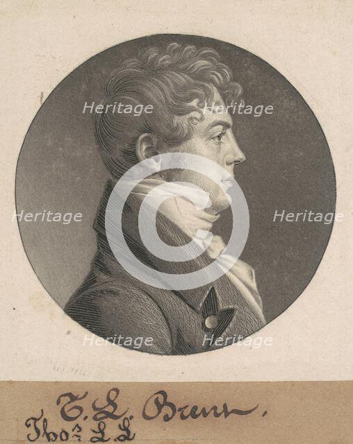 Thomas Ludwell Lee Brant, 1805. Creator: Charles Balthazar Julien Févret de Saint-Mémin.