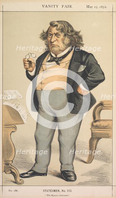 Vanity Fair: Statesman, No. 113 "The Massive Grievance", 1872. Creator: Thomas Nast (American, 1840-1902).