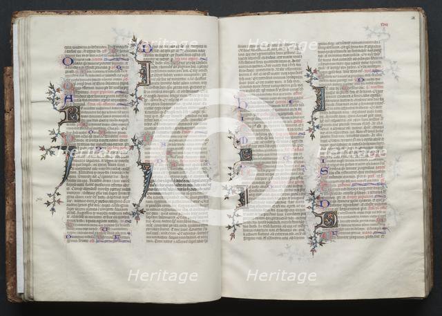 The Gotha Missal: Fol. 28r, Text, c. 1375. Creator: Master of the Boqueteaux (French); Workshop, and.