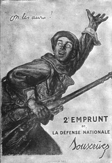 'Les affiches illustrees du deuxieme emprunt; L'affiche d'Abel Faivre', 1916. Creators: Unknown, Abel Faivre.