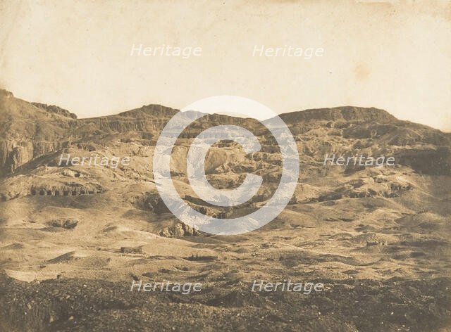 Vue générale de la Nécropole de Thèbes (Gournah), 1849-50. Creator: Maxime du Camp.