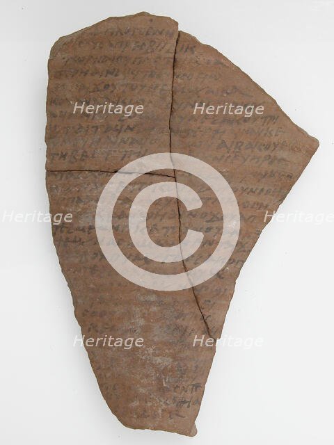 Ostrakon, Coptic, 7th century. Creator: Unknown.