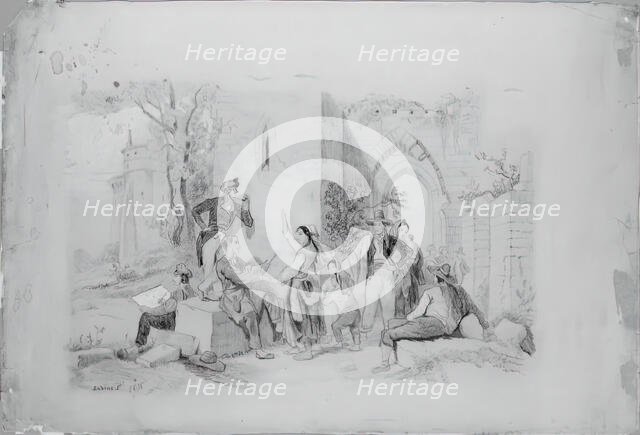 (Untitled) (Spanish Scene), 1858. Creator: Thomas Eakins.