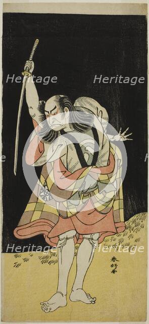 The Actor Nakamura Nakazo I as Ippei (?) in the Play Koi Nyobo Somewake Tazuna (?)..., c. 1778. Creator: Katsukawa Shunko.