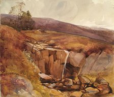 Landscape - Waterfall, c1840s. Creator: John Phillip.