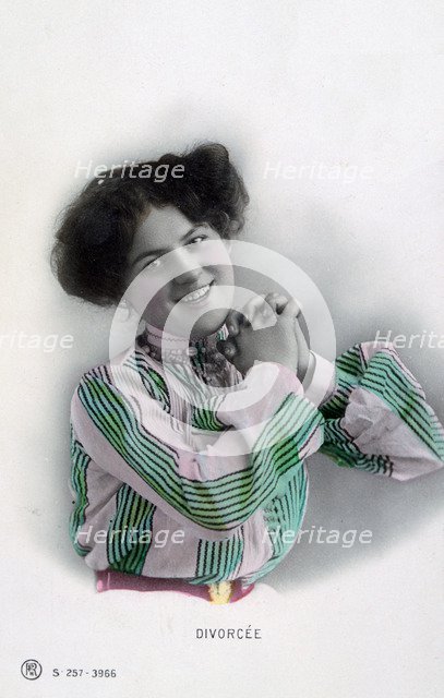 'Divorce', vintage French postcard, c1900. Artist: Unknown