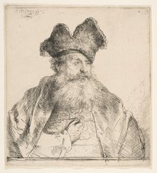 Old Man with Divided Fur Cap, 1640. Creator: Rembrandt Harmensz van Rijn.