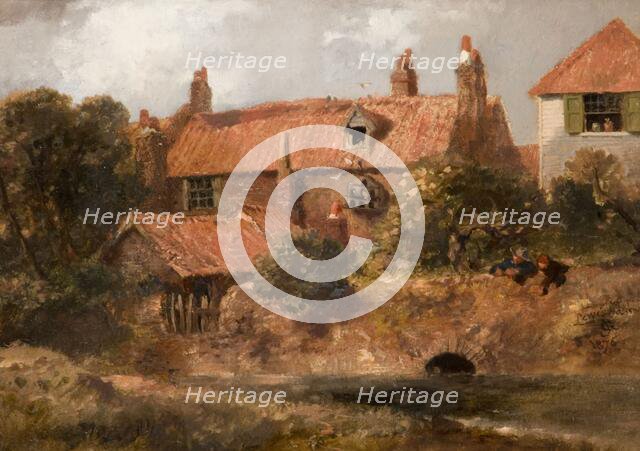 Old Cottages At Lewisham, 1876. Creator: Sir John Gilbert.